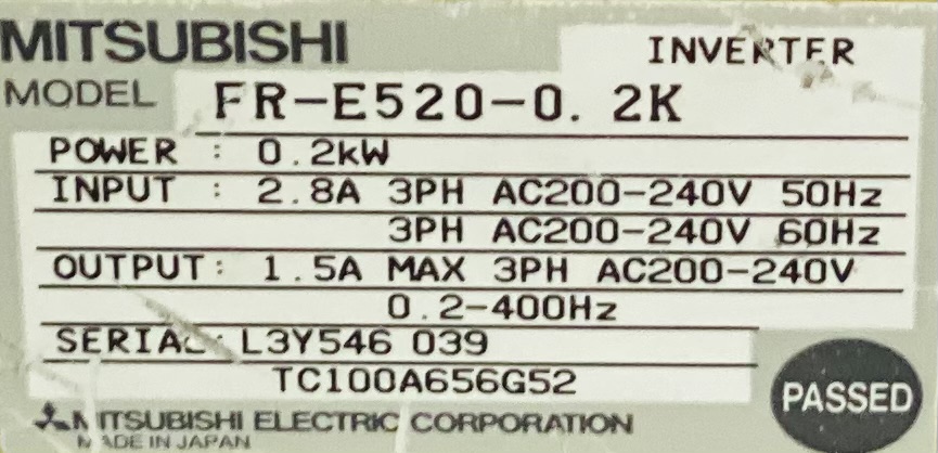 اینورتر FR-S520SE-0.2K MITSUBISHI,INVERTER.