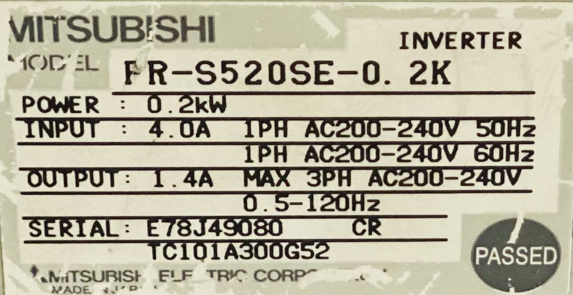 اینورتر fr-e520-0 0.2kw mitsubishi/fr-e520-0 0.2kw