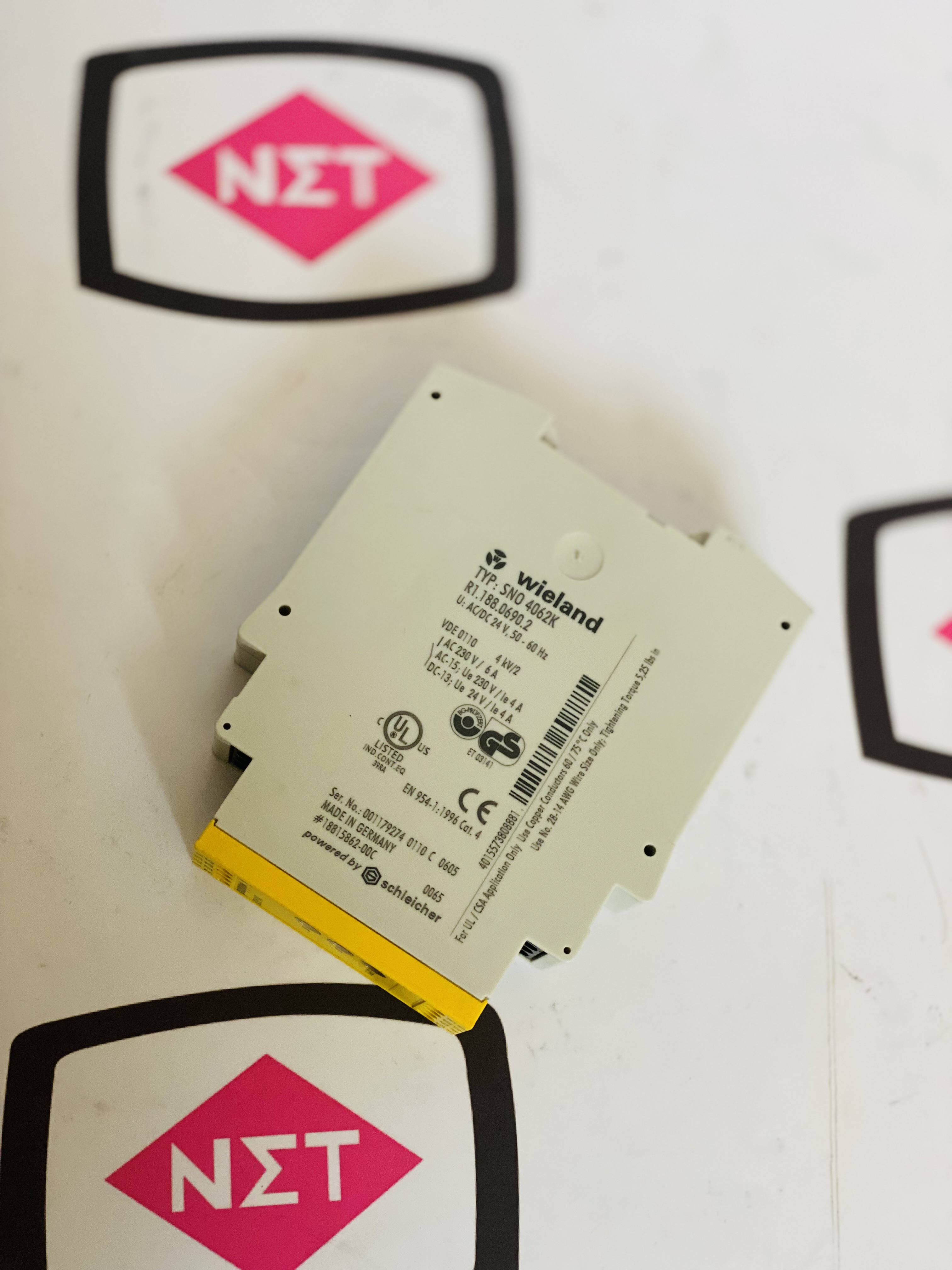 رله  SNO 4062K  WIELAND TYPE SN04062K R1.188.0690.2 AC/DC24V