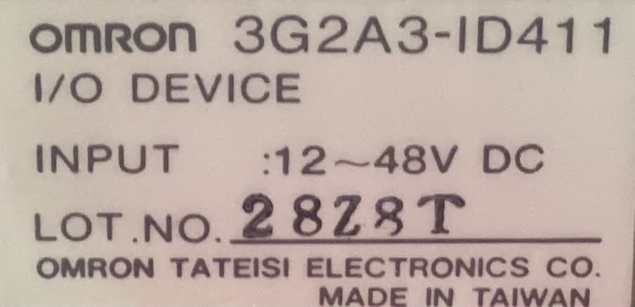 I/O DEVICE  3G2A3-ID411  OMRON,Terminal Block Input/Output Device,12-48V DC,PROGRAMMABLE CONTROLLER